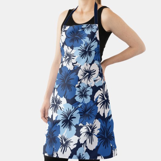 Epic Hibiscus Aloha Blue Hawaiian Floral Schort (Insitu)