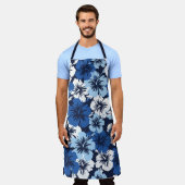 Epic Hibiscus Aloha Blue Hawaiian Floral Schort (Gedragen)