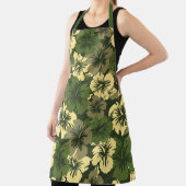 Epic Hibiscus Aloha Olive Hawaiian Floral Schort (Insitu)