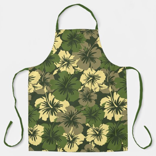 Epic Hibiscus Aloha Olive Hawaiian Floral Schort (Voorkant)