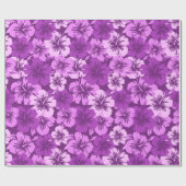 Epic Hibiscus Floral Hawaiian Wrapping Paper Cadeaupapier (Vlak)