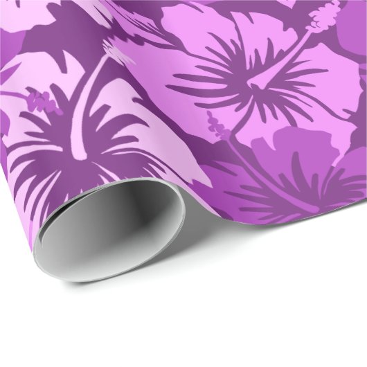 Epic Hibiscus Floral Hawaiian Wrapping Paper Cadeaupapier (Rol Hoek)