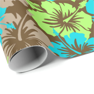 Epic Hibiscus Floral Hawaiian Wrapping Paper Cadeaupapier