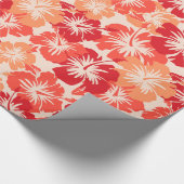 Epic Hibiscus Floral Hawaiian Wrapping Paper Cadeaupapier (Hoek)