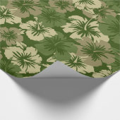 Epic Hibiscus Floral Hawaiian Wrapping Paper Cadeaupapier (Hoek)