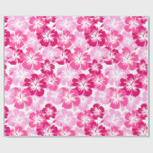 Epic Hibiscus Floral Hawaiian Wrapping Paper Cadeaupapier (Vlak)