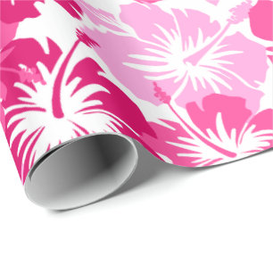 Epic Hibiscus Floral Hawaiian Wrapping Paper Cadeaupapier
