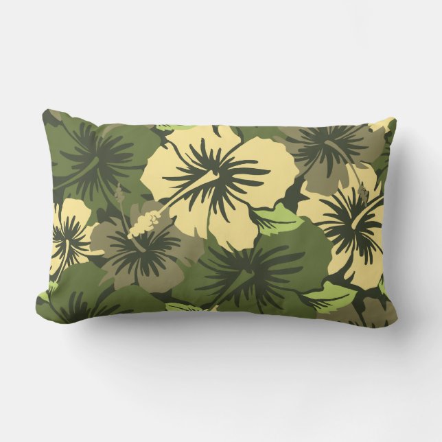 Epic Hibiscus Hawaiian Decoratief Lumbar Kussens (Voorkant)