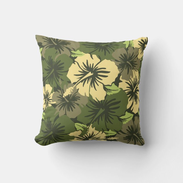 Epic Hibiscus Hawaiian Decorative Square Kussens (Voorkant)