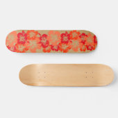 Epic Hibiscus Hawaiian Floral Aloha Faux Wood Skateboard (Horizontaal)