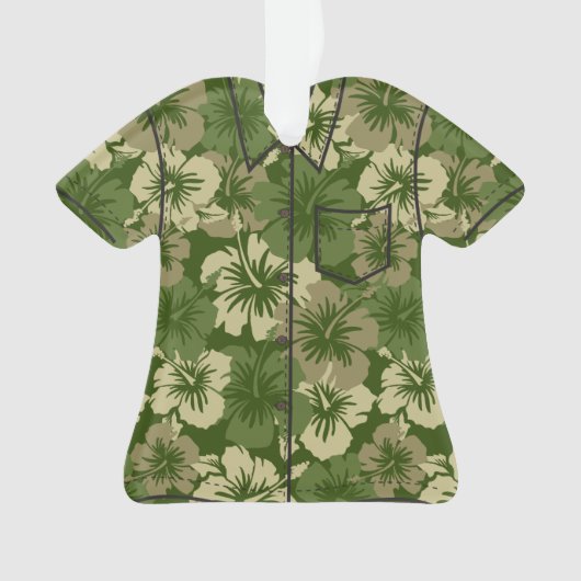 Epic Hibiscus Hawaiian Floral Aloha Shirt Ornament (voorkant)