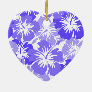 Epic Hibiscus Hawaiian Floral Aloha Shirt Print Keramisch Ornament