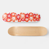 Epic Hibiscus Hawaiian Floral Aloha Shirt Print Skateboard (Horizontaal)