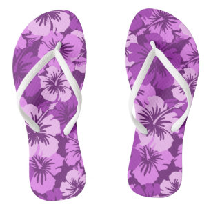 Epic Hibiscus Hawaiian Floral Aloha Shirt Print Teenslippers