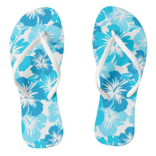 Epic Hibiscus Hawaiian Floral Aloha Shirt Print Teenslippers