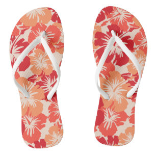 Epic Hibiscus Hawaiian Floral Aloha Shirt Print Teenslippers
