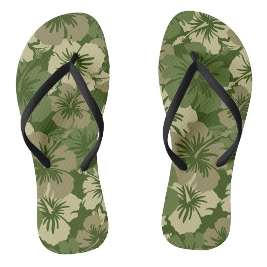 Epic Hibiscus Hawaiian Floral Aloha Shirt Print Teenslippers (Voetbed)