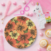 Epic Hibiscus Hawaiian Floral Papieren Bordje (Feest)