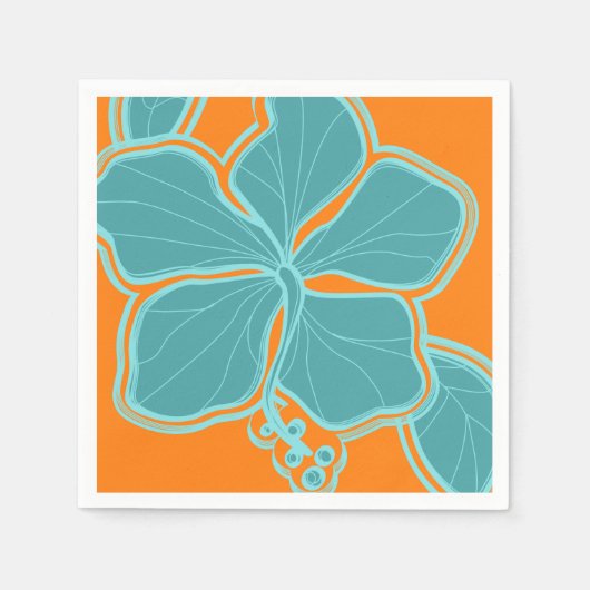 Epic Hibiscus Hawaiian Floral Servet (Voorkant)