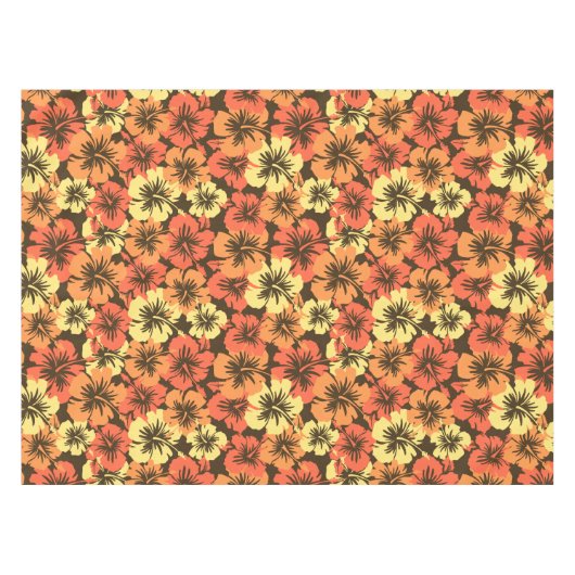 Epic Hibiscus Hawaiian Floral Tafelkleed (Voorkant (Horizontaal))