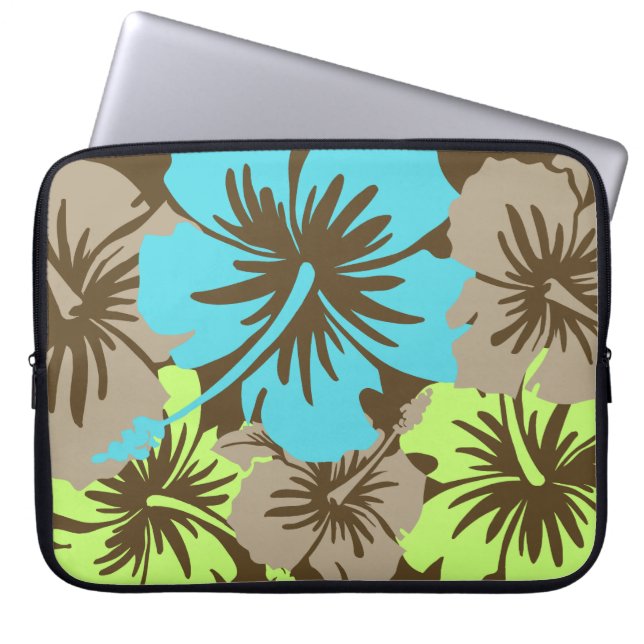 Epic Hibiscus Hawaiian Neopreen Wetsuit Laptop Sleeve (Voorkant)