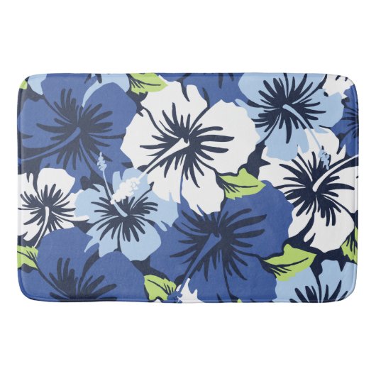 Epic Hibiscus Hawaiian Tropische Floral Badmat (Voorkant)
