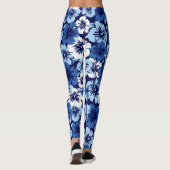 Epic Hibiscus Hawaiian Tropische Floral Leggings (Achterkant)