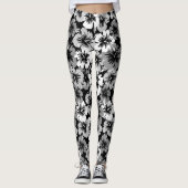 Epic Hibiscus Hawaiian Tropische Floral Leggings (Voorkant)
