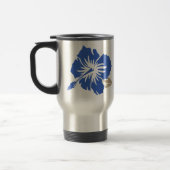 "Epic Hibiscus" in Blue Travel Mug Reisbeker (Links)