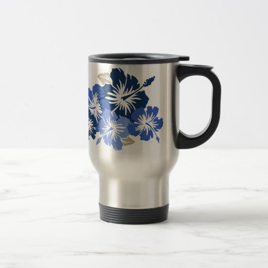 "Epic Hibiscus" in Blue Travel Mug Reisbeker (Rechts)