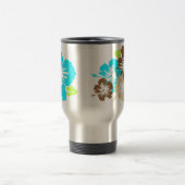 "Epic Hibiscus" in bruin/Turq Travel Mug Reisbeker (Center)