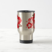 Epic Hibiscus in Coral Travel Mug Reisbeker (Center)