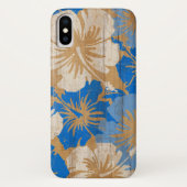Epic Hibiscus  Surfboard Faux Hout in Blue Case-Mate iPhone Case (Achterkant)