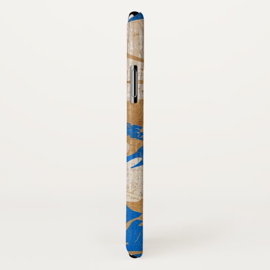 Epic Hibiscus  Surfboard Faux Hout in Blue Case-Mate iPhone Case (Achterkant / rechts)