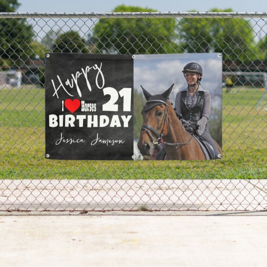 Epic Horse Lover Verjaardagsbanner Spandoek (Insitu)