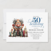 Epic Humor For Him 50th Birthday Bash Invitation Kaart (Voorkant)