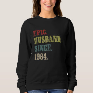 Epic Husband Sedert 1984 38th Wedding Aninal Trui