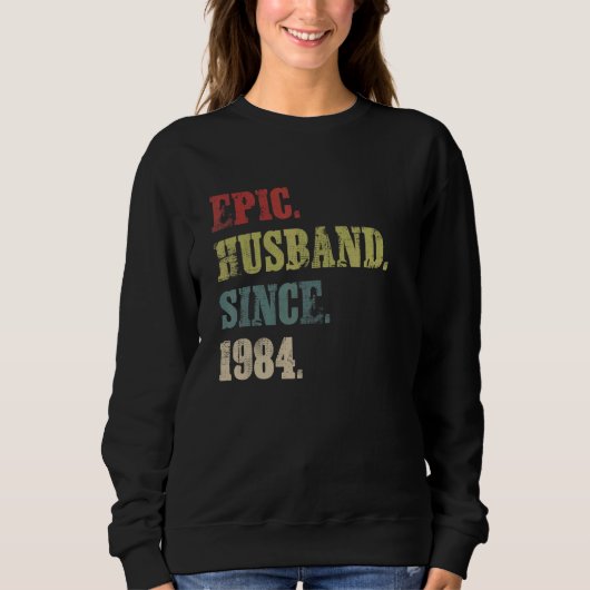Epic Husband Sedert 1984 38th Wedding Aninal Trui (Voorkant)