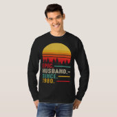 Epic Husband Since 1980 Happy Anniversary T-shirt (Voorkant volledig)