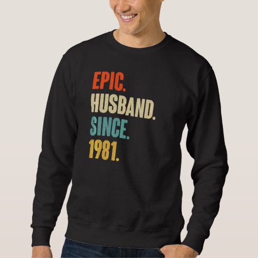 epic Husband sinds 1981 41st Wedding Anive Trui (Voorkant)