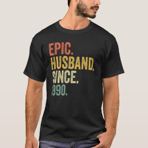 Epic Husband sinds 1990 33 jaar 33e bruiloft Anni T-shirt