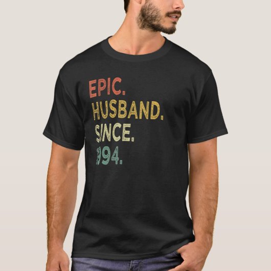 Epic Husband Sinds 1994 28th Wedding Aninal T-shirt (Voorkant)