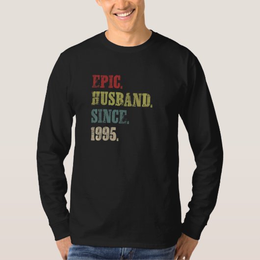 Epic Husband Sinds 1995 27th Wedding Aninal T-shirt (Voorkant)