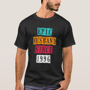 Epic Husband sinds 1996 26 bruiloft Jubileum VI T-shirt
