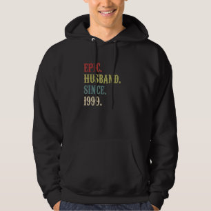 Epic Husband sinds 1999 Retro 23rd Wedding Anivers Hoodie