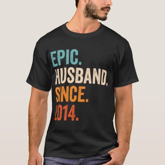 Epic Husband Sinds 2014 8-jarig jubileum T-shirt (Voorkant)
