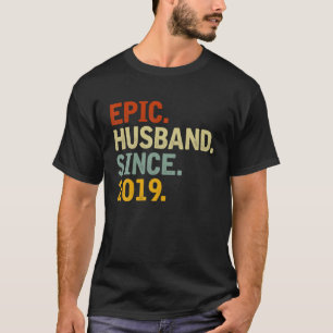Epic Husband sinds 2019 - Grappig 3rd Wedding Anni T-shirt