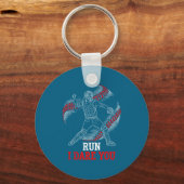 Epic I Run You Dare Baseball Players Catcher Fans Sleutelhanger (Voorkant)
