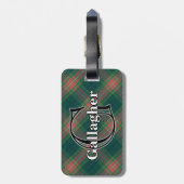 Epic Ierland Clan Gallagher Tartan Bagagelabel (Achterkant verticaal)