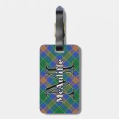 Epic Ireland Clan MacAuliffe McAuliffe Tartan Bagagelabel (Achterkant verticaal)